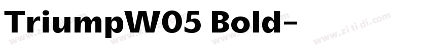 TriumpW05 Bold字体转换